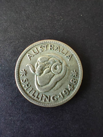 Australia 1948 1/- One Shilling silver coin Fine Condition