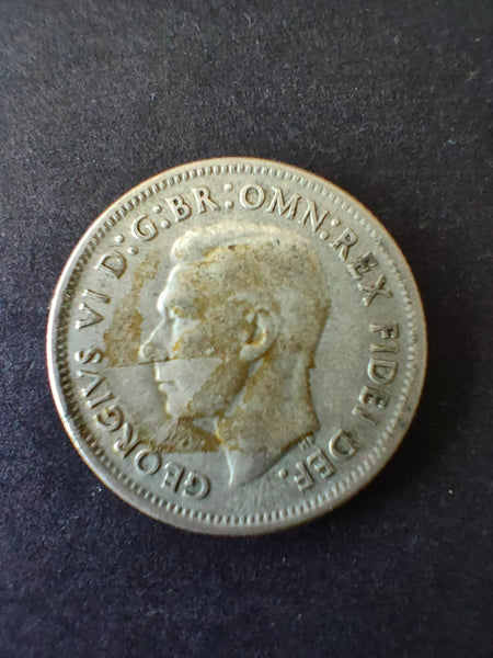 Australia 1950 1/- One Shilling silver coin Fine Condition