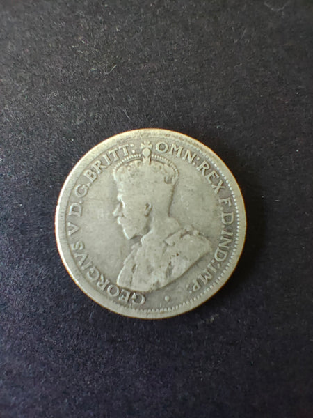 Australia 1923 6d Sixpence Silver Coin Very Good Condition