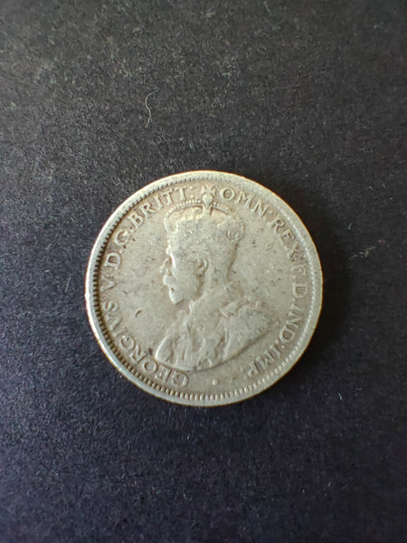 Australia 1928 6d Sixpence Silver Coin Fine Condition