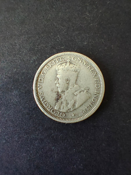 Australia 1934 6d Sixpence Silver Coin Fine Condition