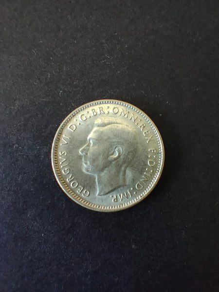 Australia 1948 6d Sixpence Silver Coin Fine Condition