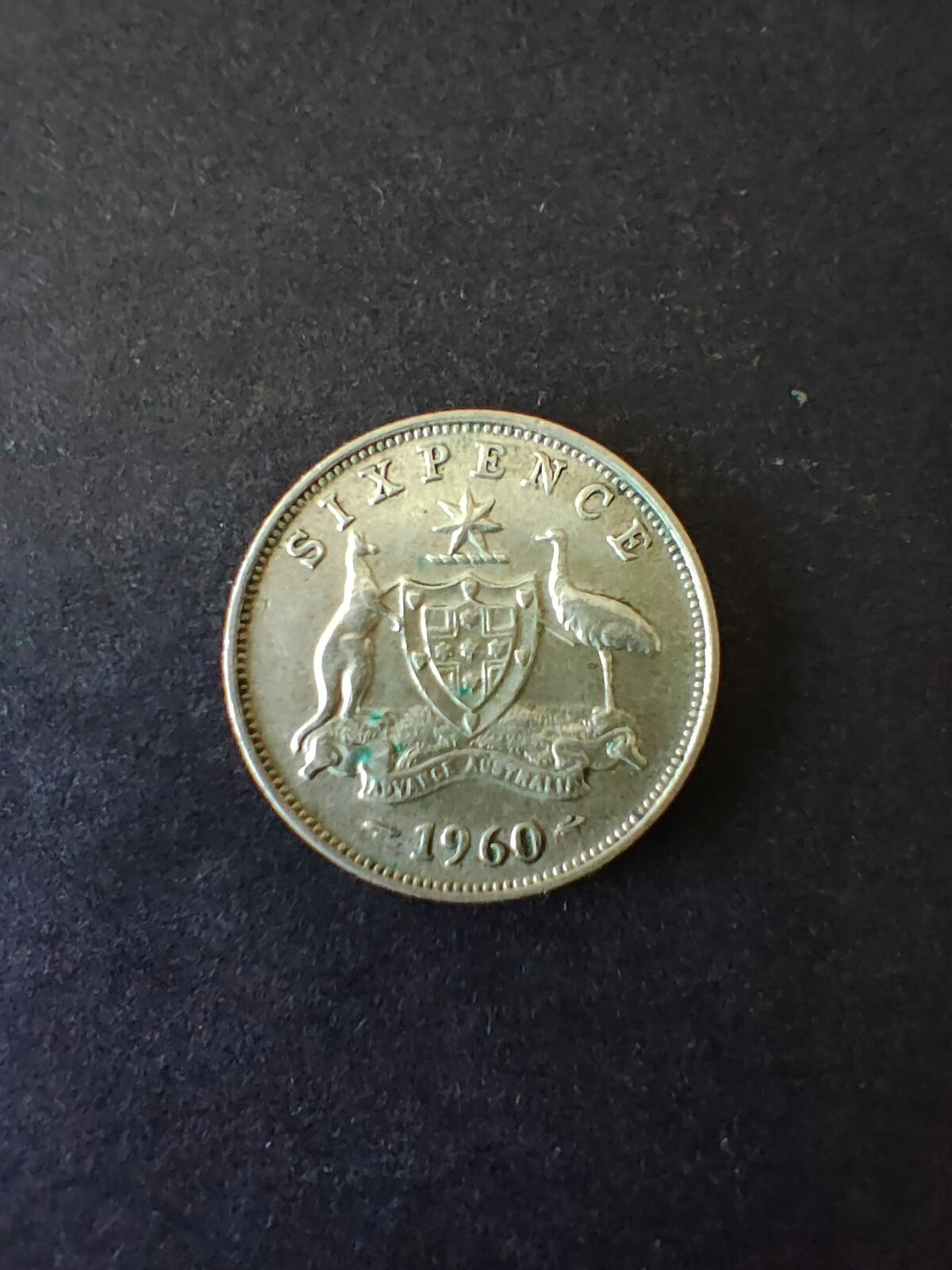 Australia 1960 6d Sixpence Silver Coin Extremely Fine Condition