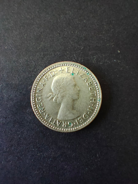 Australia 1960 6d Sixpence Silver Coin Extremely Fine Condition