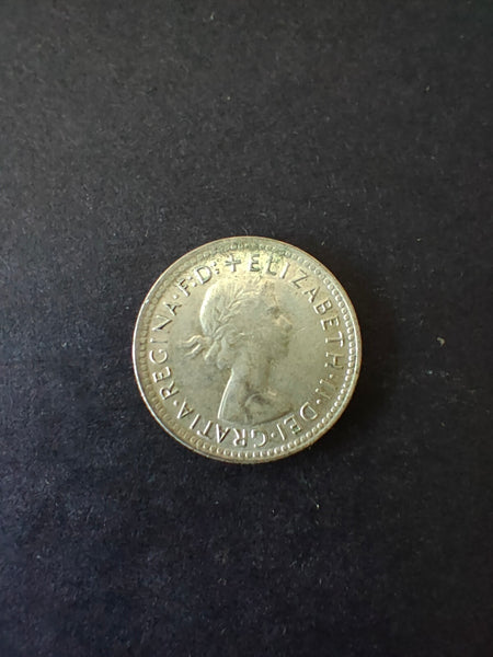 Australia 1961 Sixpence 6d Silver Coin Extremely Fine Condition