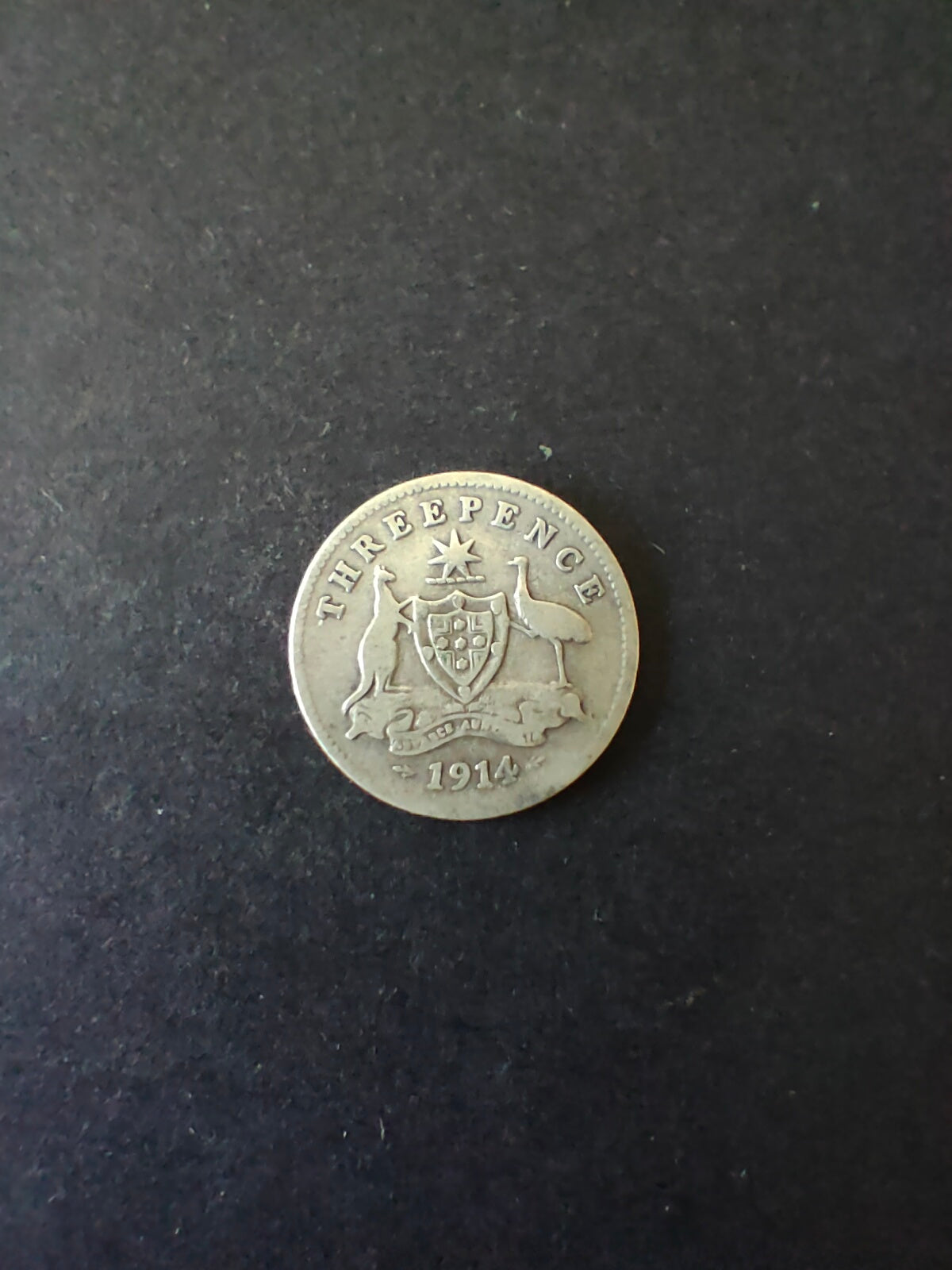 Australia 1914 3d Threepence Silver Coin Fine Condition