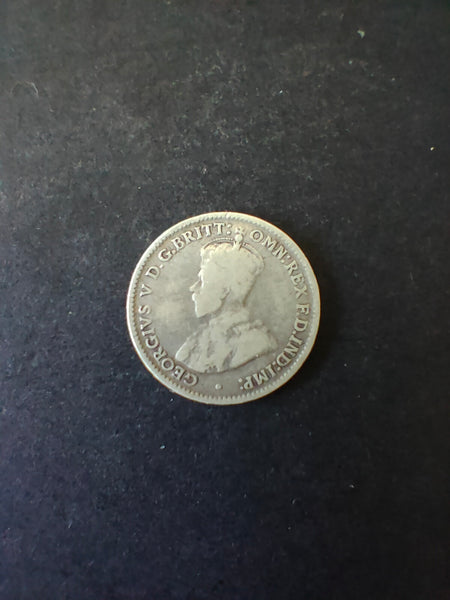 Australia 1921 3d Threepence Silver Coin Fine Condition
