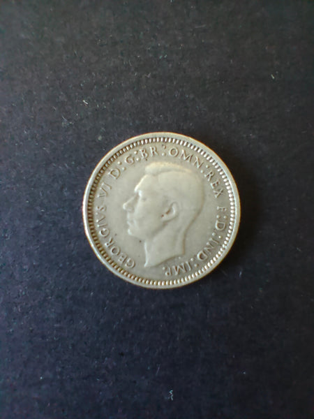 Australia 1940 3d Threepence Silver Coin Fine Condition