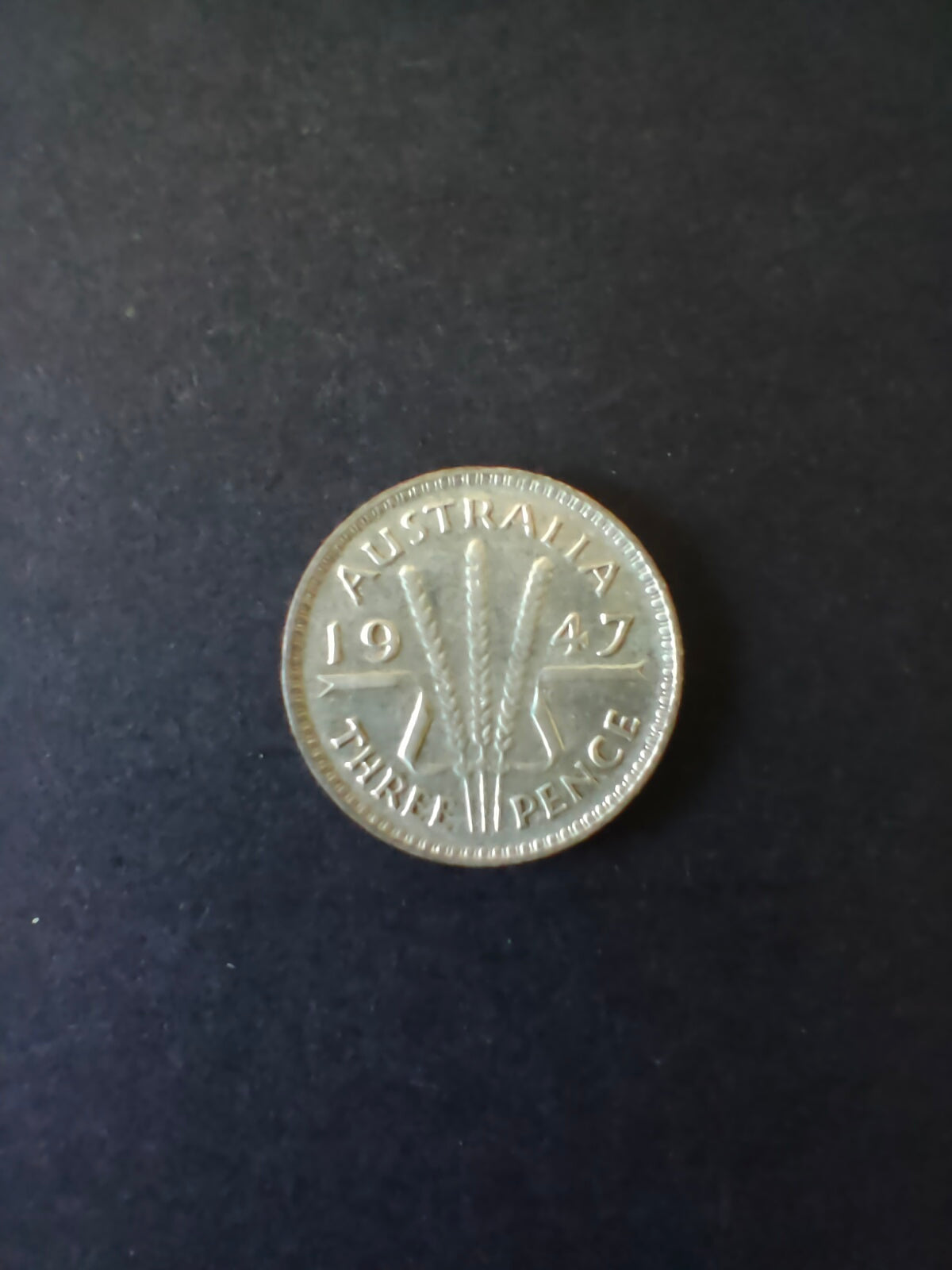 Australia 1947 3d Threepence Silver Coin Fine Condition
