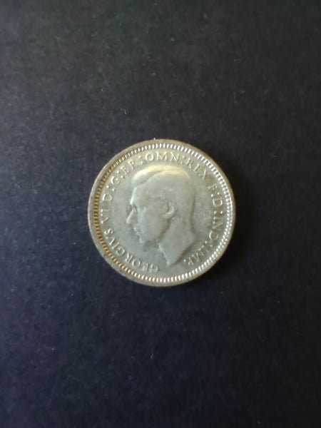 Australia 1947 3d Threepence Silver Coin Fine Condition