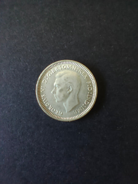 Australia 1948 3d Threepence Silver Coin Fine Condition