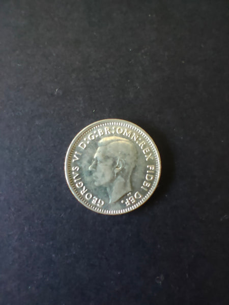 Australia 1949 3d Threepence Silver Coin Fine Condition