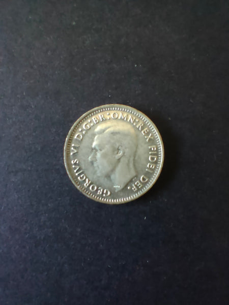 Australia 1950 3d Threepence Silver Coin Fine Condition