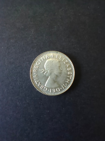 Australia 1954 3d Threepence Silver Coin Very Fine Condition