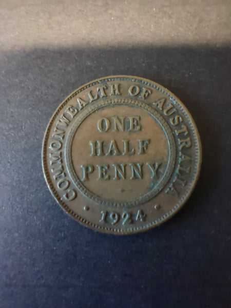Australia 1924 1/2d Half Penny  Fine Condition
