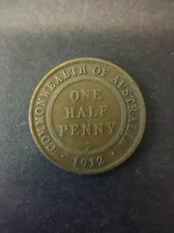 Australia 1912 1/2d Half Penny Fine Condition