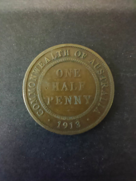 Australia 1913 1/2d Half Penny Fine Condition