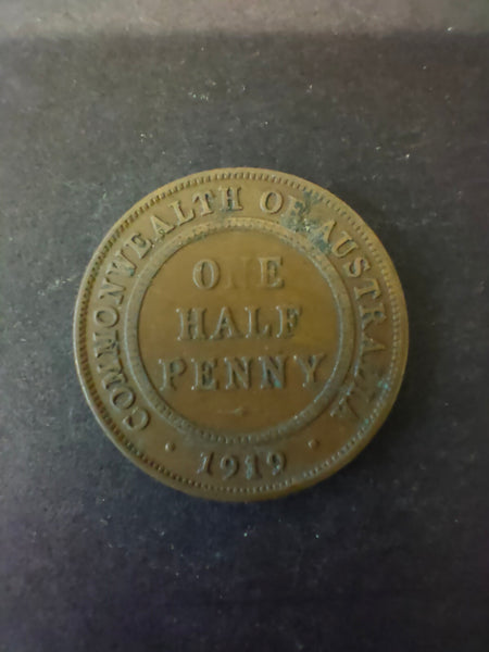 Australia 1919 1/2d Half Penny Fine Condition