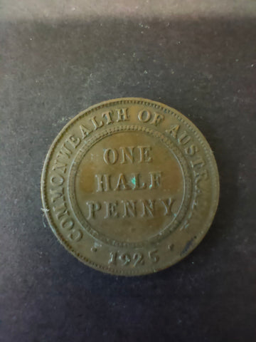 Australia 1925 1/2d Half Penny  Fine Condition