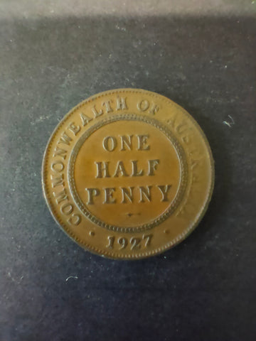 Australia 1927 1/2d Half Penny  Fine Condition