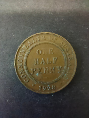 Australia 1928 1/2d Half Penny  Fine Condition