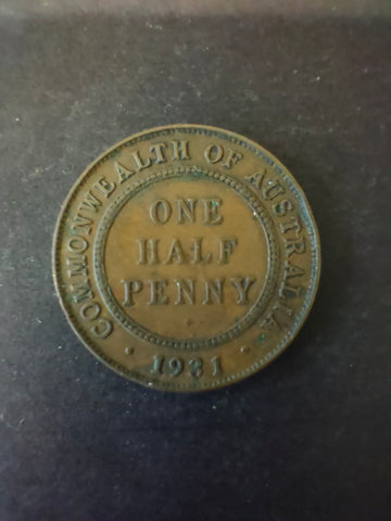 Australia 1931 1/2d Half Penny Fine Condition