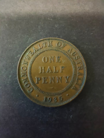 Australia 1935 1/2d Half Penny Fine Condition