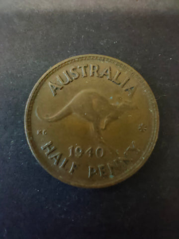 Australia 1940 1/2d Half Penny Good Circulated Condition