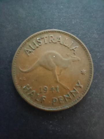 Australia 1941 1/2d Half Penny Fine Condition