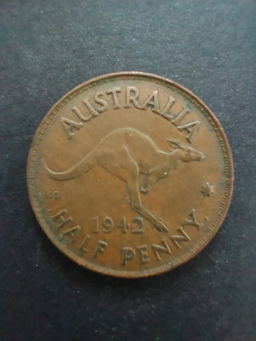 Australia 1942Y 1/2d Half Penny Fine Condition. Perth Mint