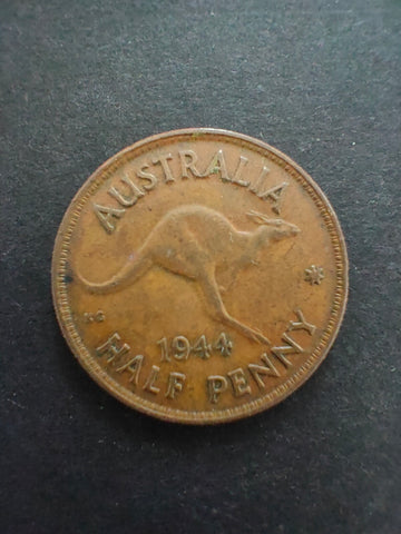 Australia 1944 1/2d Half Penny Fine Condition