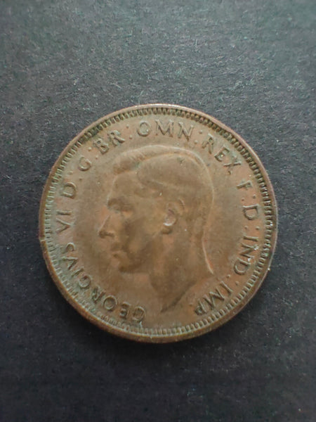 Australia 1945Y 1/2d Half Penny Fine Condition. Perth Mint