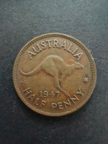 Australia 1947 1/2d Half Penny Fine Condition