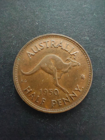 Australia 1950 1/2d Half Penny  Fine Condition