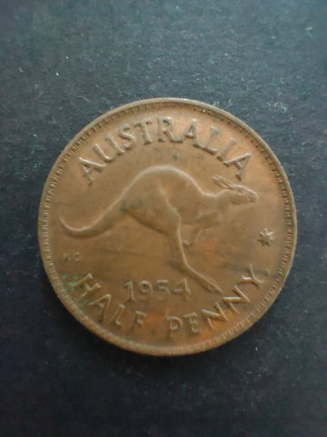 Australia 1954 1/2d Half Penny Fine Condition