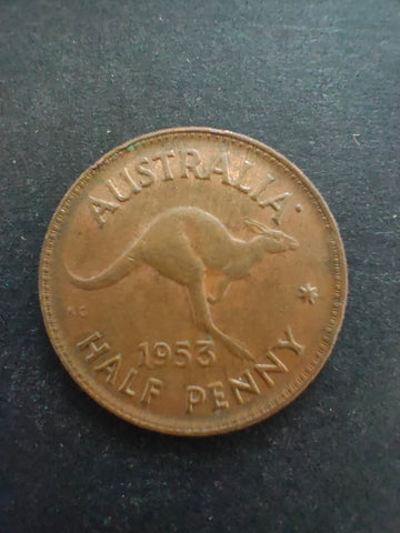 Australia 1953 1/2d Half Penny Fine Condition