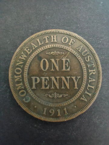 Australia 1911 1d One Penny Fine Condition