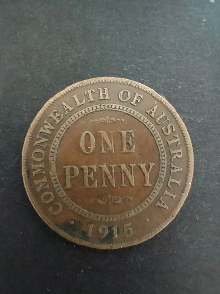 Australia 1915 1d One Penny Fine Condition.  Melbourne Mint