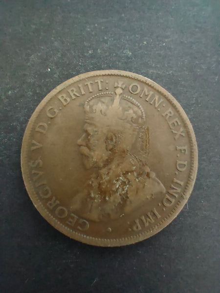 Australia 1915H 1d One Penny Fine Condition. Birmingham Mint