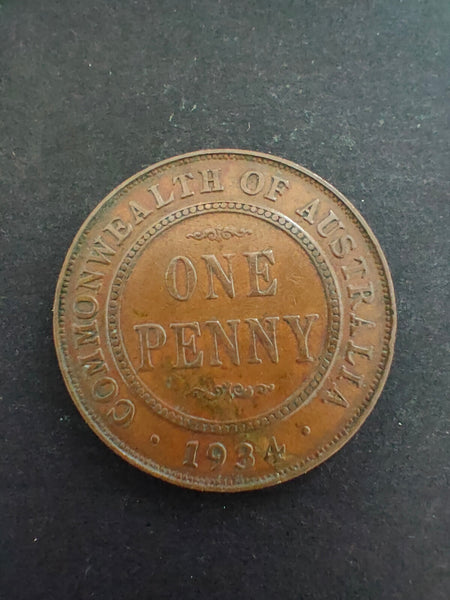 Australia 1934 1d One Penny  Fine Condition
