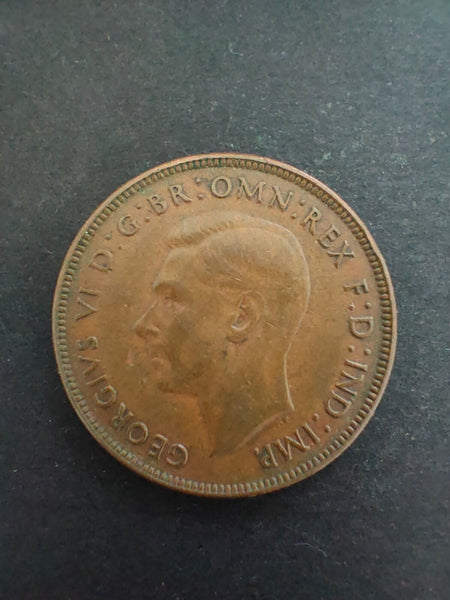 Australia 1947P 1d One Penny Fine Condition. Perth Mint