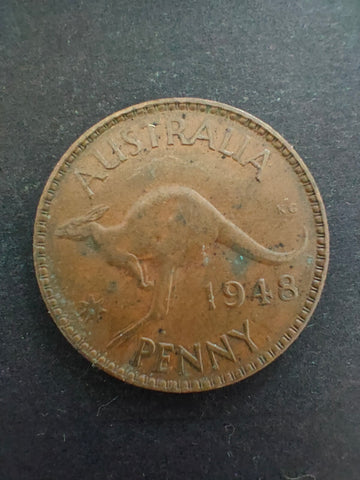 Australia 1948P 1d One Penny Fine Condition. Perth Mint