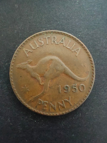 Australia 1950P 1d One Penny Fine Condition. Perth Mint
