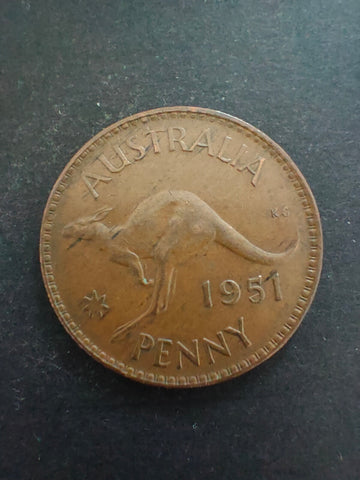 Australia 1951 1d One Penny Fine Condition