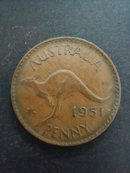 Australia 1951P 1d One Penny Fine Condition. Perth Mint
