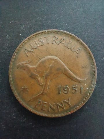 Australia 1951P 1d One Penny Fine Condition. Perth Mint