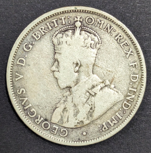 Australia 1911 2/- Florin Silver Coin Very Good Condition