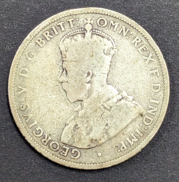 Australia 1913 2/- Florin Silver Coin Very Good Condition