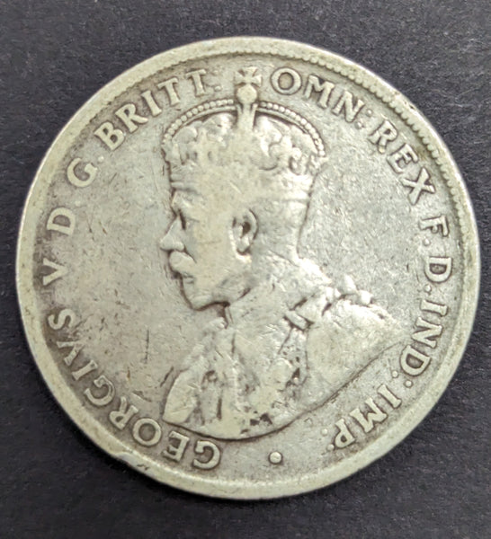 Australia 1918 2/- Florin Silver Coin Fine Condition