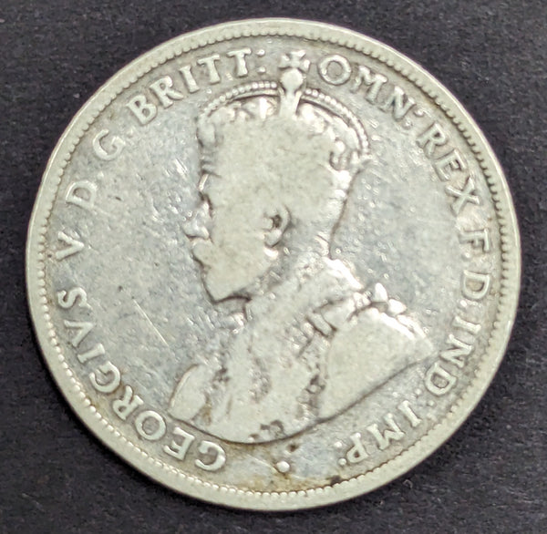Australia 1919 2/- Florin Silver Coin Fine Condition
